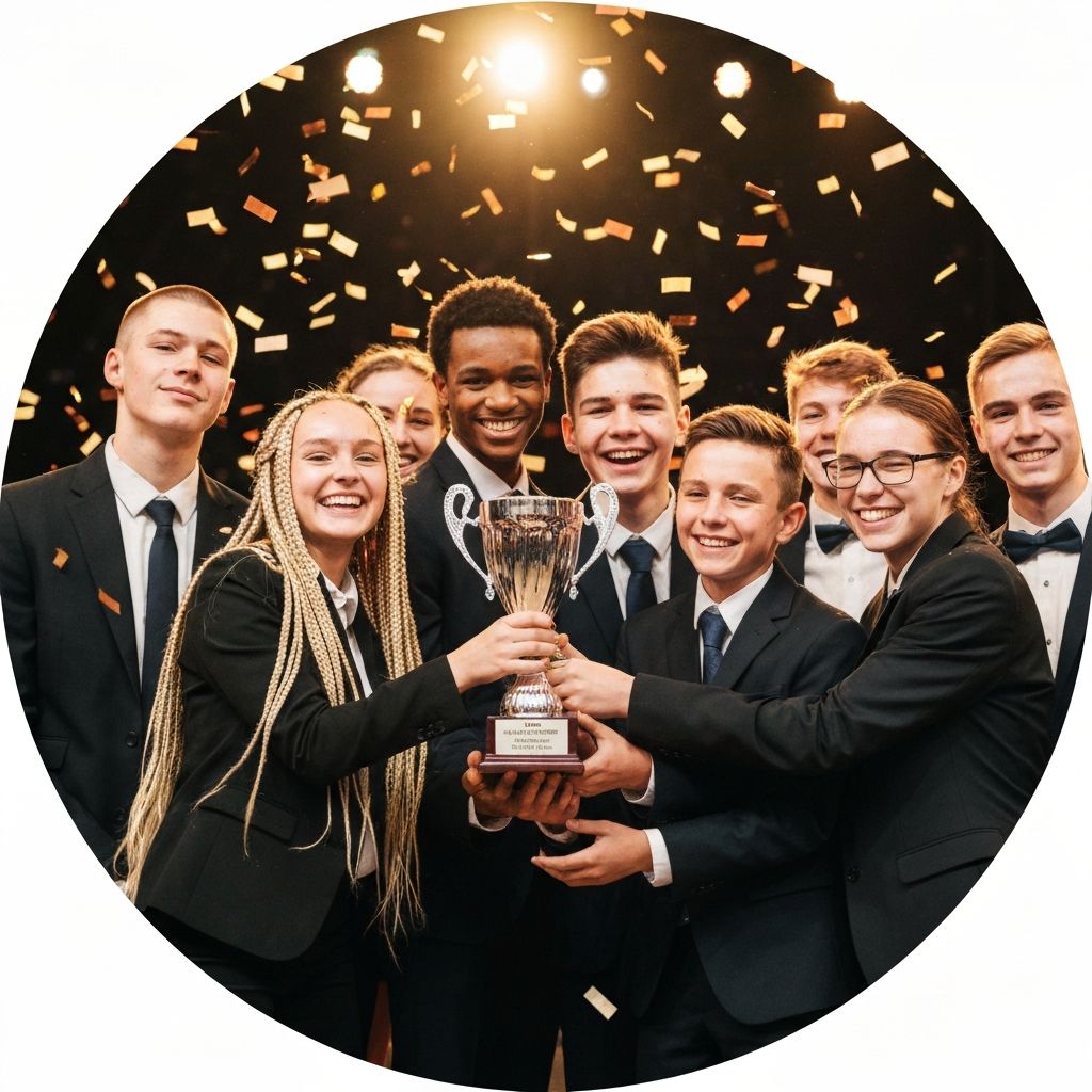 SAGE competition winners celebrating